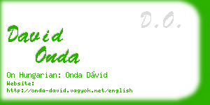 david onda business card